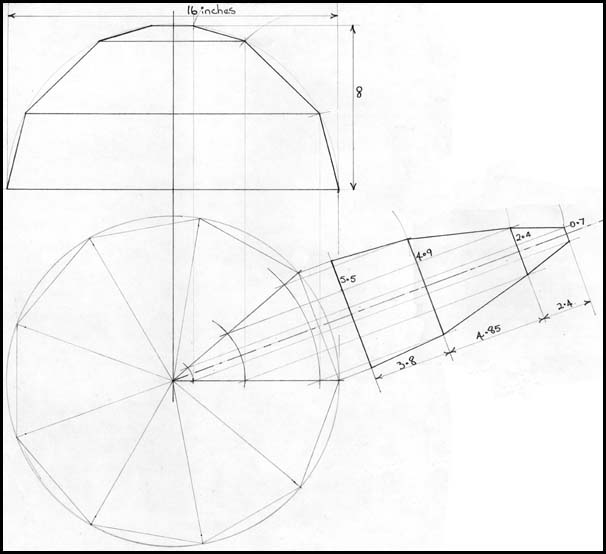 How to design stained glass lampshades drawing